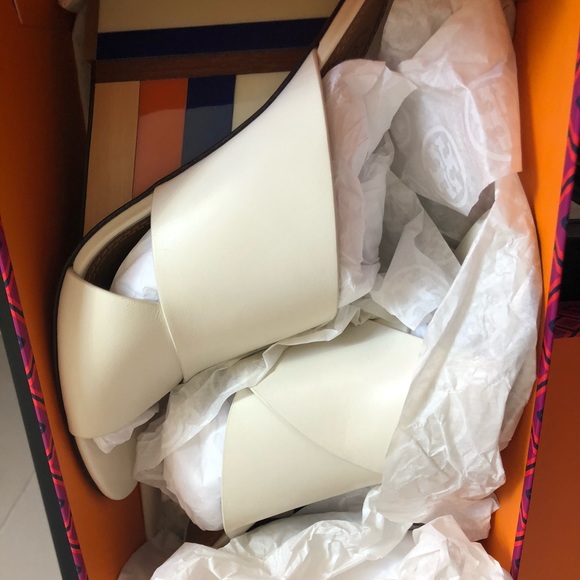 NWT Tory Burch Crisscross Mule Color Cube Wedge - Picture 2 of 6